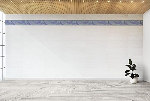 Miniatura 3 de Dundee Deco Papel tapiz para despegar y pegar, DDAZBD9381, diseño abstracto, color azul y morado, diseño retro, 15 pies x 7 pulgadas (15.0 ft x 7.0