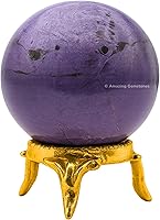 Vista 16 de Amazing Gemstone Bola de cristal de cuarzo transparente con soporte, bolas de meditación de esfera de cristal de 1.5 pulgadas para brujería y bolas