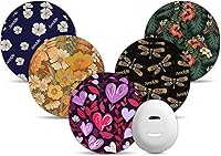 Vista 14 de Dexcom - Parches impermeables G7, estampado floral, paquete de 10 parches Amolyfe Dexcom Stelo Overpatchs, a prueba de golpes con tapa dura