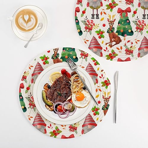 Miniatura 4 de 3 Pcs Trivet Hot Pad for Hot Pots and Pans 15in Cotton Thread Weave Absorb Water Hot Mats for Instant Pot Home Necessities Christmas Funny Gnomes