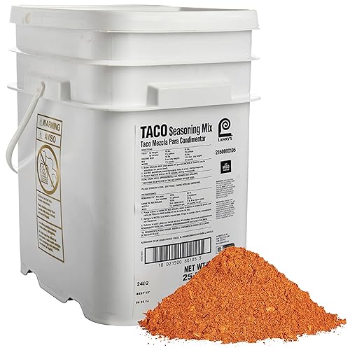 Miniatura 1 de Lawry's Mezcla de condimentos para tacos, 25 libras, un cubo de 25 libras de condimento para tacos a granel, perfecto para uso en la parte trasera