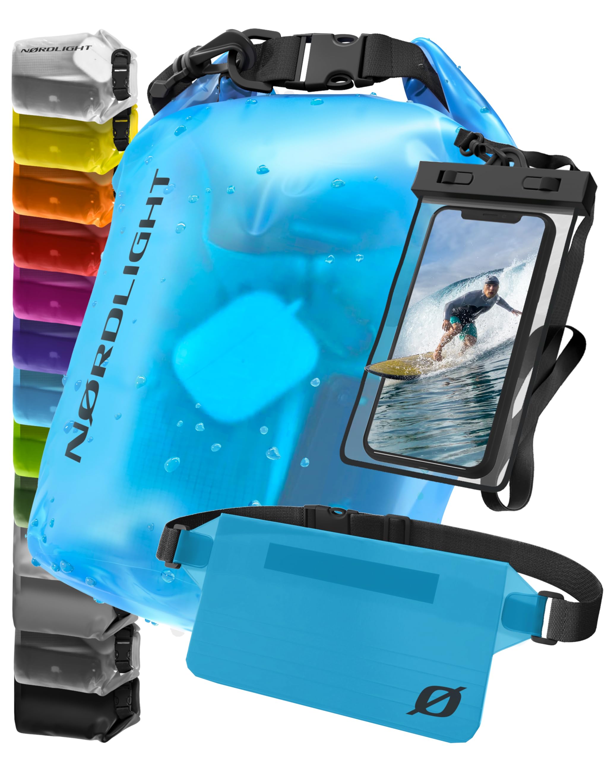 Nordlight Mochila Impermeable Roll Top 25L - Hybrid 25" | Bolsa Seca Con Compartimento Para Portátil De 15 Pulgadas, Bolsillos Exteriores E Interiores, Sistema De Transporte Acolchado — view 25