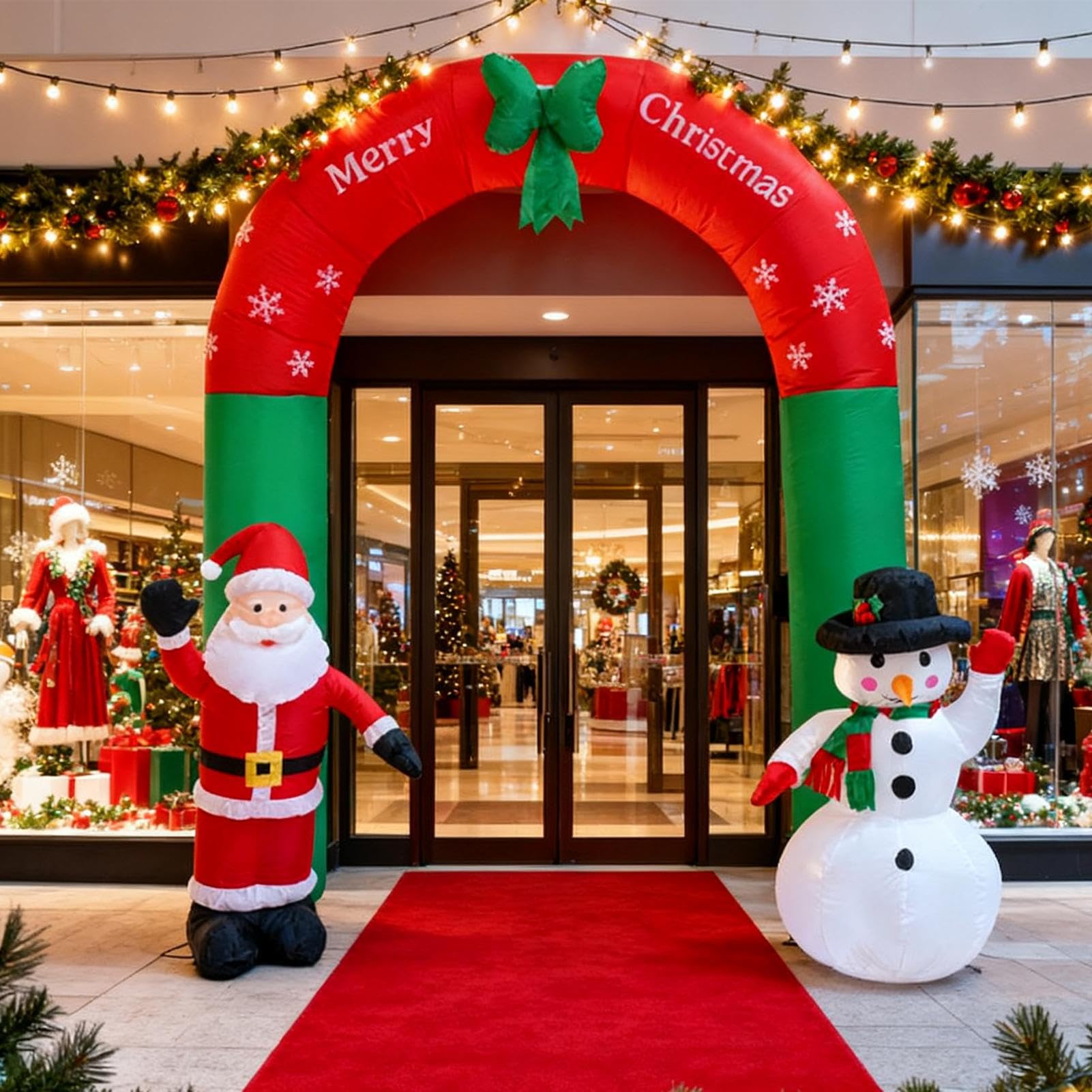 de Navidad Muñeco De Nieve LED Hinchable De 2.4 Metros para Decoración De