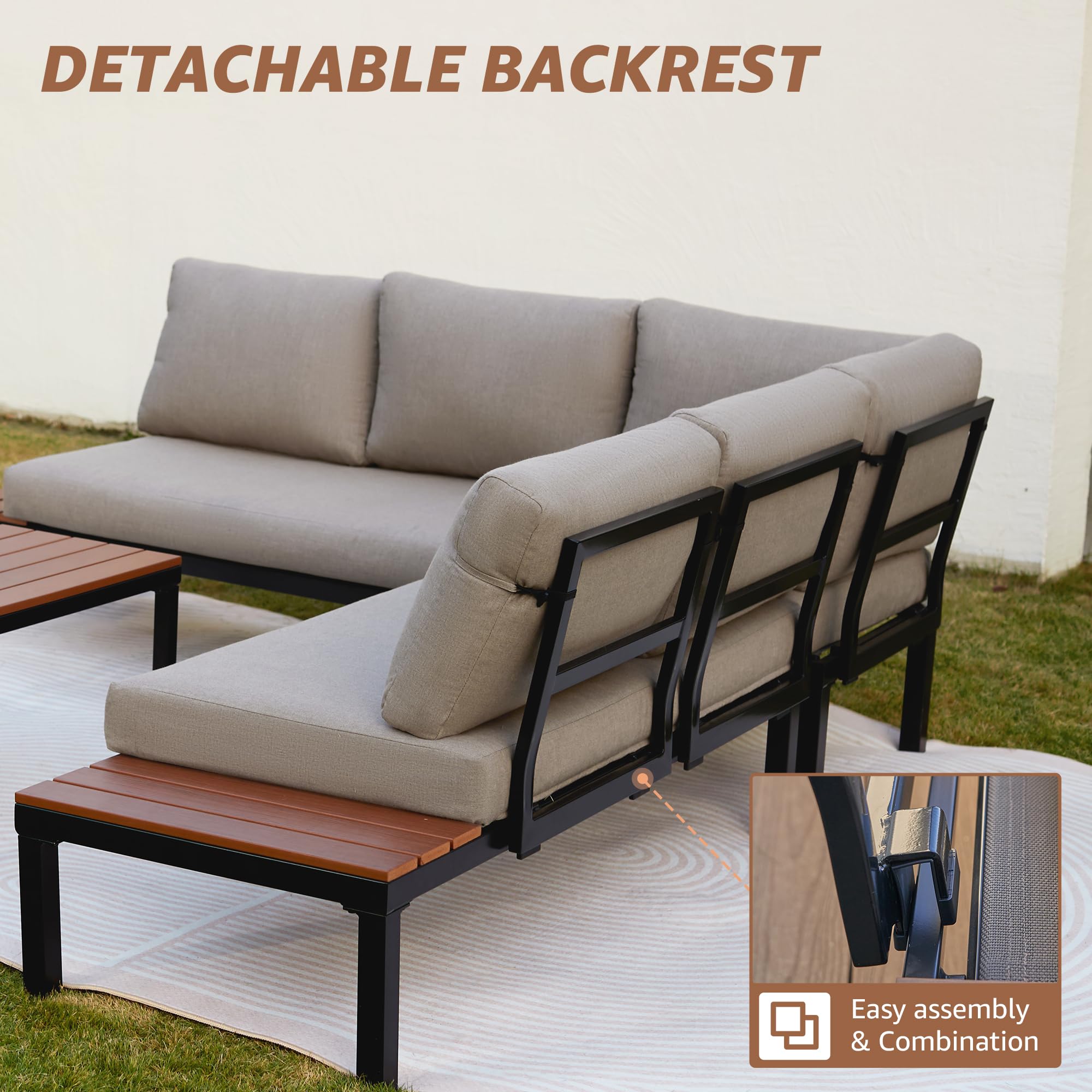 Amazon.com: NATURAL EXPRESSIONS Patio Furniture Sets, Metal