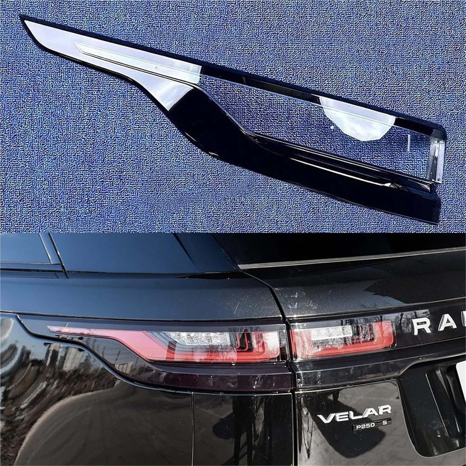 Car Taillight Cover For Land Rover Range Velar 2017-2024 Auto Clear Taillamp Lampshade Lampcover Tail Lamp Light Shell(Outside Left)