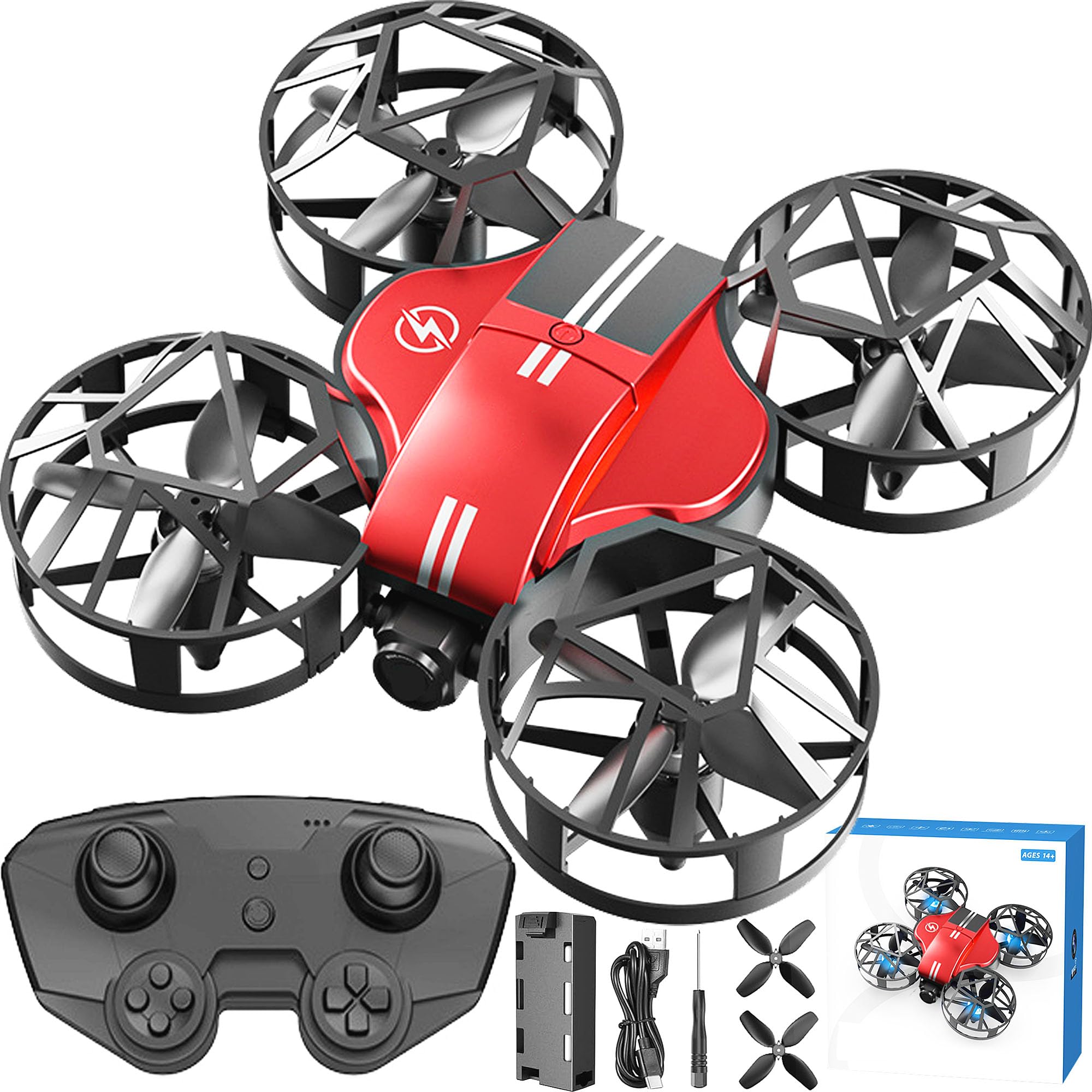 XUBX Drone Pour Enfants, Mode D'atterrissage Et De Vol à Un Bouton, Flip 3D, Batterie De Sécurité Modulaire, Adapté Aux Débutants Et Aux Enfants, Jouets Cadeaux Pour Garçons