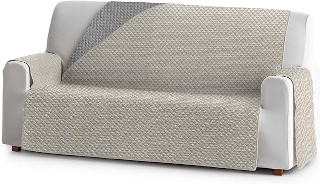 Eysa Cover, Polyester, C/1 Beige-Grey, 4 seaters 190cm. Suitable for Sofas from 210 to 250 cm