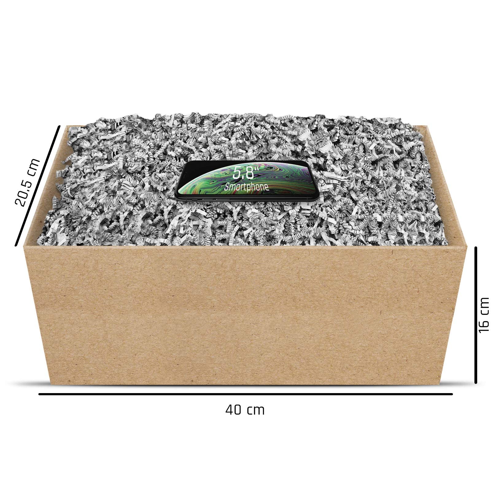 SizzlePak Milieuvriendelijk papieren vulmateriaal, vele kleuren, 125 g-1 kg, wit, 1 kg