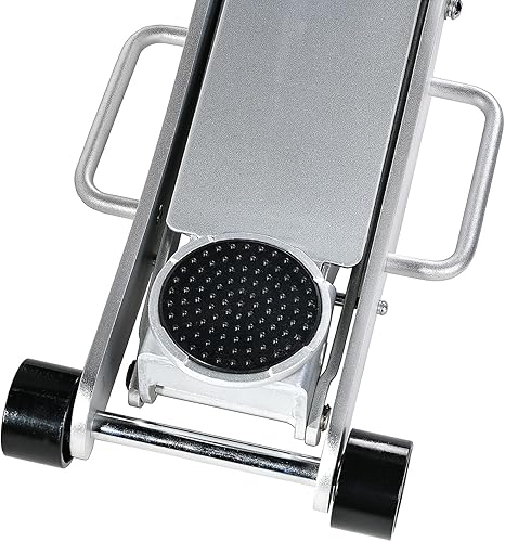 Miniatura 4 de Power Zone Gato hidráulico de carreras hidráulico de aluminio y acero de doble bomba de 3 toneladas, rango de elevación 3-78" a 18-38", 680044