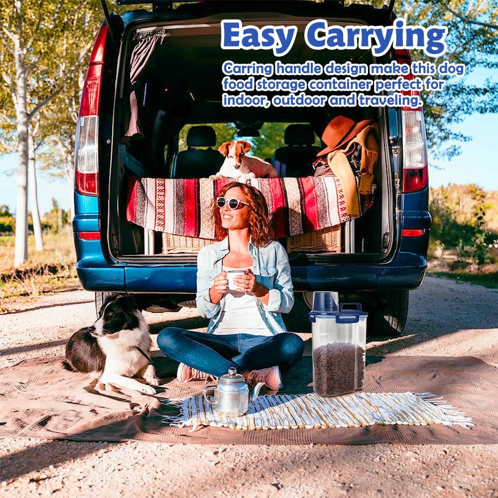 Pet Supplies : Kytely Small Dog Food Storage Containe Blue : 