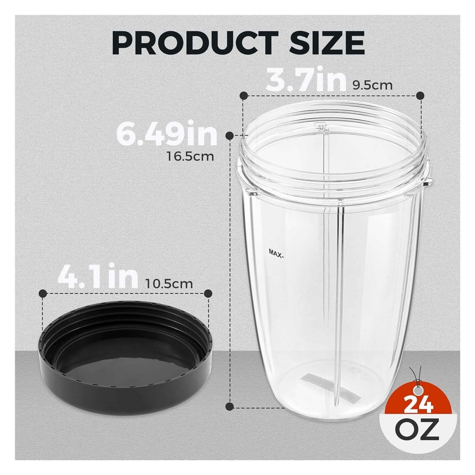 Vasos de licuadora con tapas compatibles con Nutribullet 600W 900W, 2 uds.