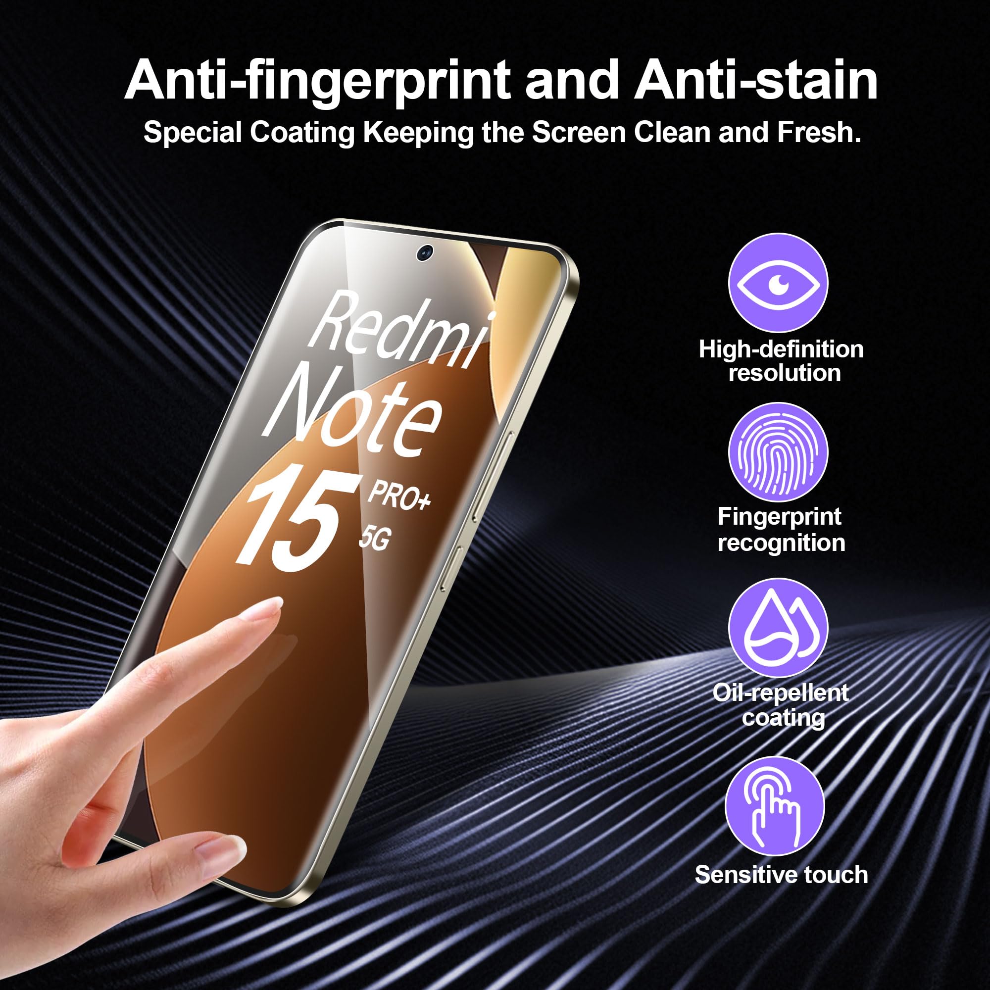 QsmQam 3+3 Pezzi Pellicola Protettiva per Xiaomi Redmi Note 15 Pro+/15 Pro Plus 5G, 3 Pezzi Pellicola Protettiva TPU Flessibile[Non Vetro] e 3 Pezzi Pellicola Fotocamera, HD Trasparente