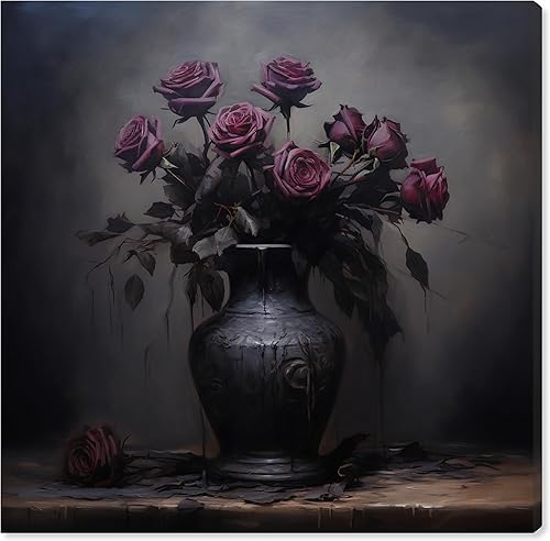 Wynwood Studio Lienzo clásico y figurativo envuelto victoriano, arte de pared para sala de estar, dormitorio y baño, 12 x 12 pulgadas, decoración