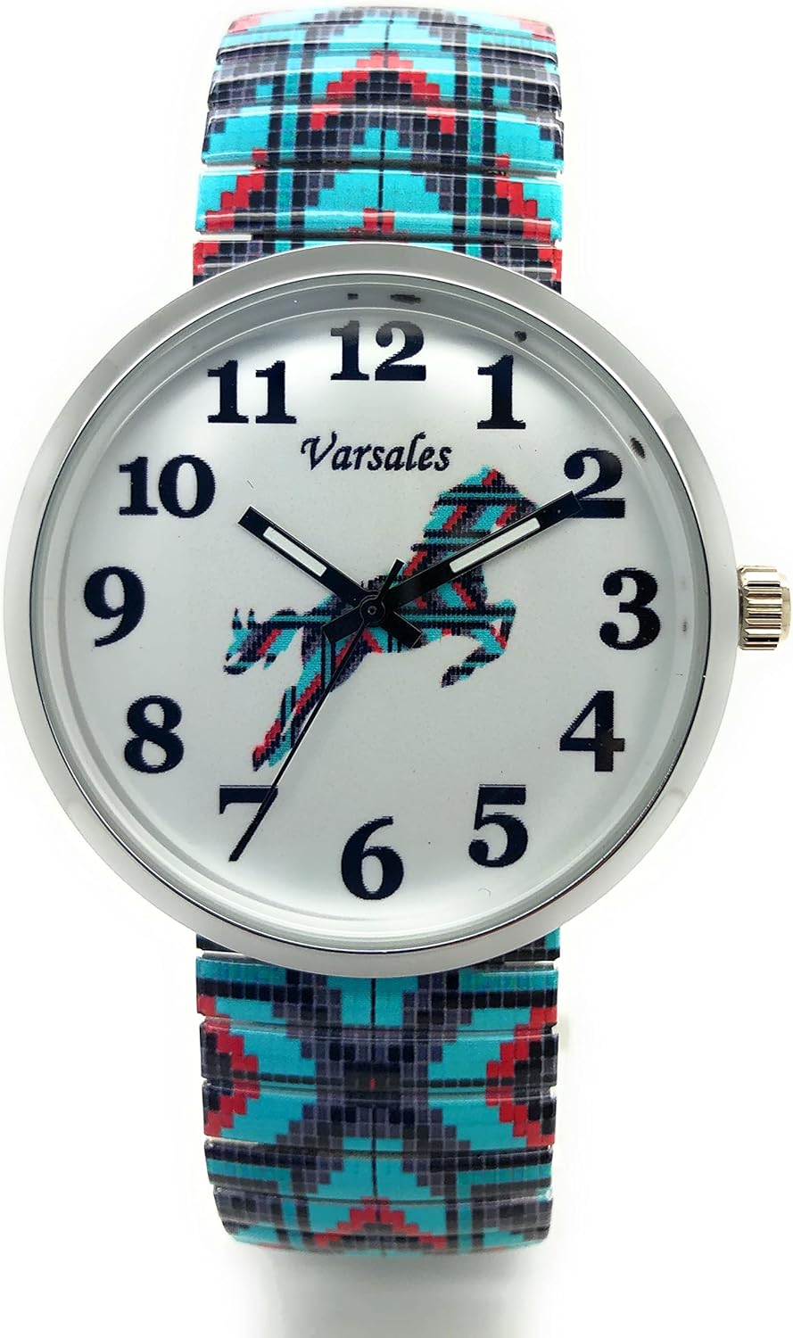 Animals Zoo Ocean Sea Beach Theme Women's Novelty Elegant Stretch Elastic Band Analog Quartz Fashion Watch (Horse Design 4)