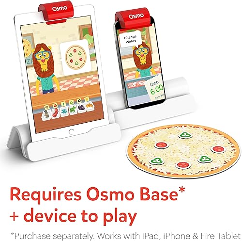 Miniatura 2 de Osmo - Pizza Co. Juego educativo interactivo de habilidades de comunicación y matemáticas - Juguete STEM para niños, niños y niñas - 2 jugadores, de