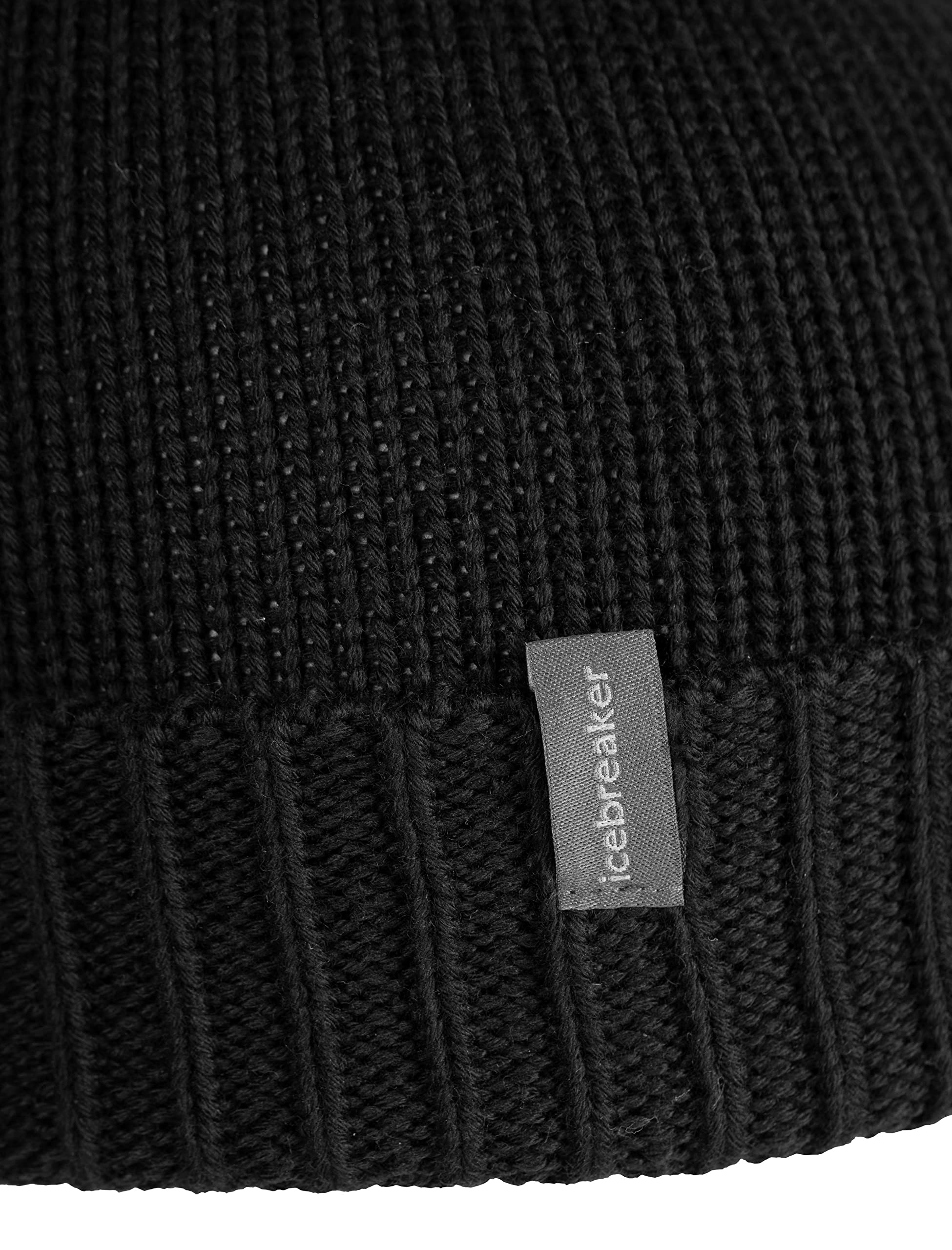 Icebreaker Unisex Merino Wolle Vela Cuff Beanie - Schwarz, OS