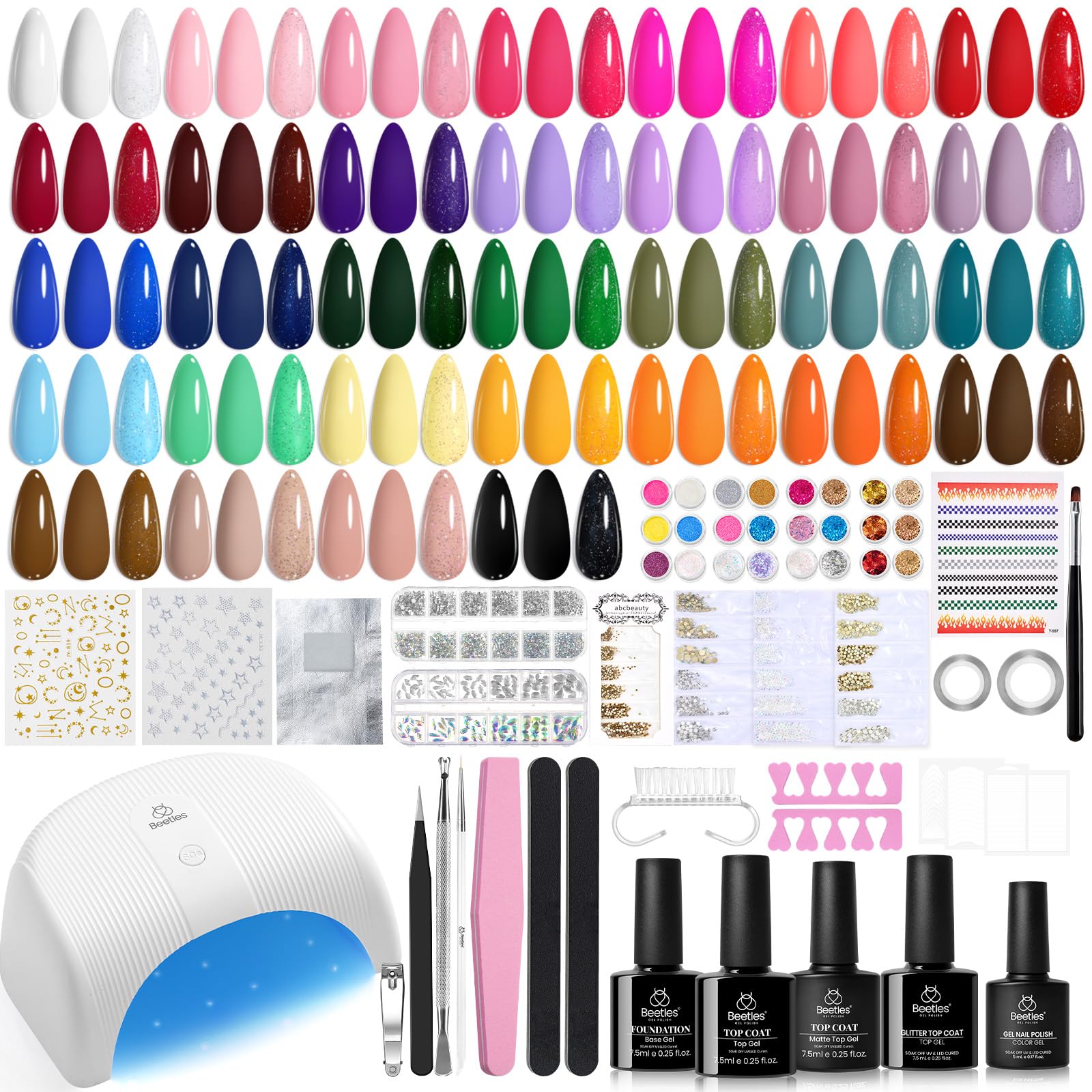 beetles Gel Polish Beetles 53 Pcs Gel Nail Kit
