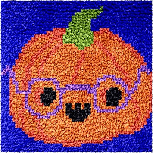 Kit de gancho para linternas y lentes de Halloween de tamaño pequeño para niños, principiantes, kit de gancho de fácil cierre, para tapiz, cojín de