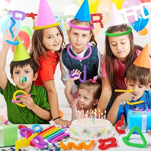 Miniatura 6 de Vanblue Paquete de 56 tubos para reventar burbujas, regalos de fiesta para niños de 8 a 12 4 a 8 juguetes sensoriales para ansiedad, bolsa de