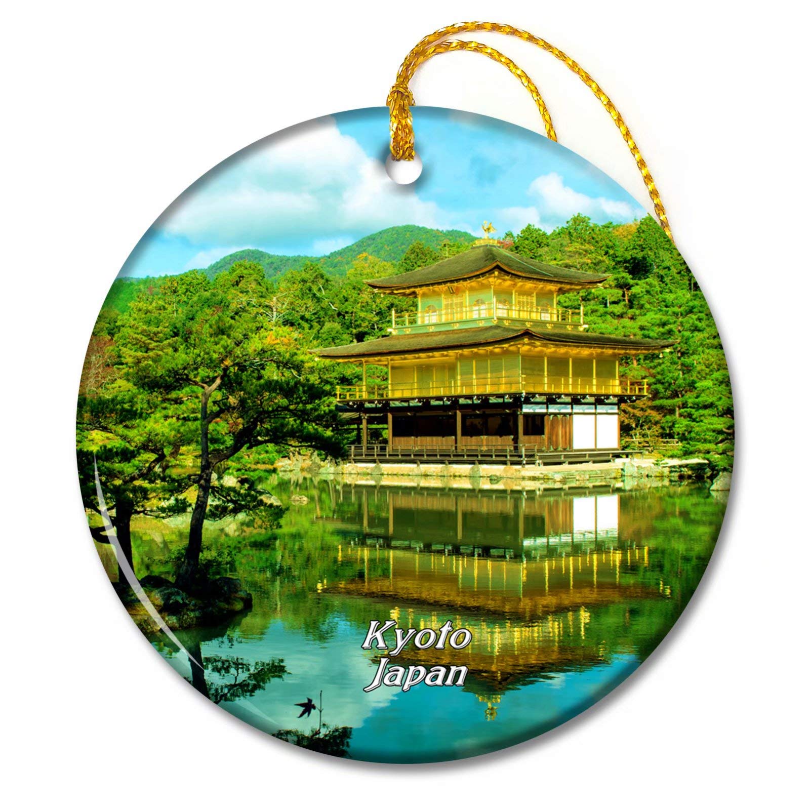 Buy Umsufa Japan Kinkakuji Temple Kyoto Christmas Ornaments Ceramic