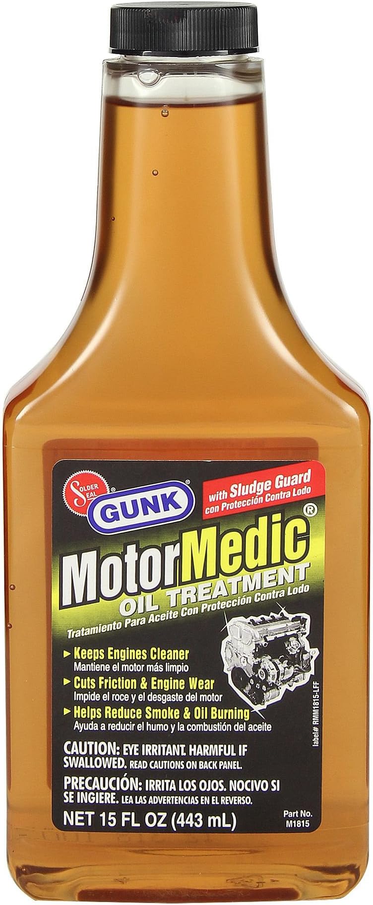Gunk M1815 Oil Treatment with Sludge Guard & Stop Leak - 15 oz.