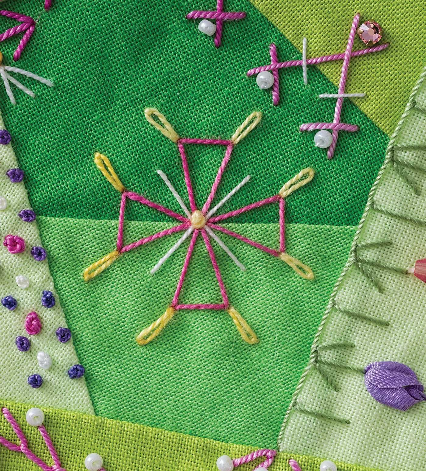 joyful Daily Stitching, seam by seam: Complete Guide to 500 Embroidery-Stitch Combinations, Perfect for Crazy Quilting