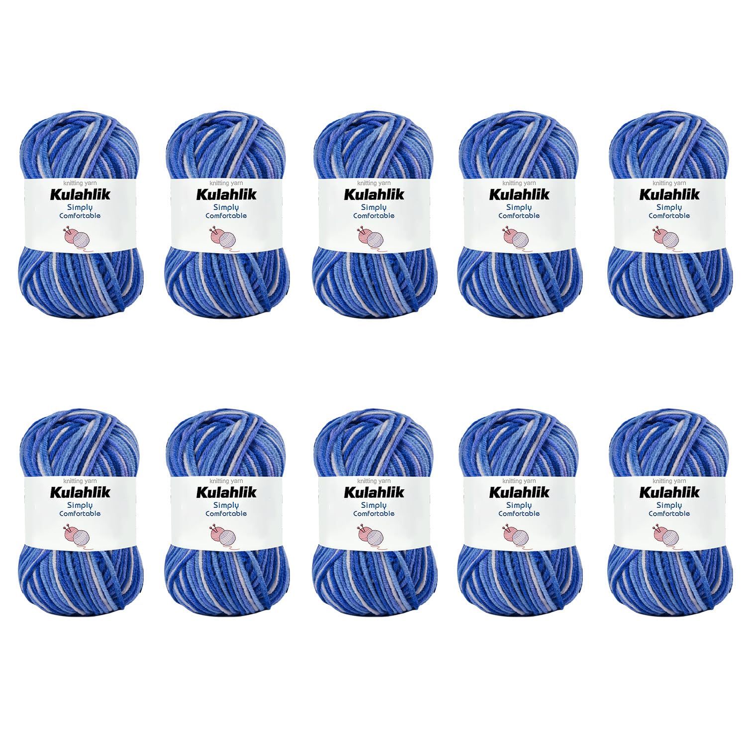 250g(5x50g) Acrylic Yarn for Crochet/Knitting, Colorful Gradient Yarn Thread, 5 Rolls Skeins, Perfect for Any Knitting Crochet and Crafts Mini Project — view 115
