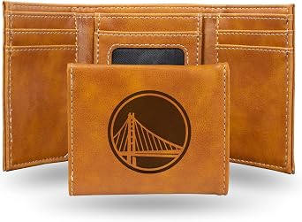 NBA Rico Industries Laser Engraved Trifold Wallet, Golden State Warriors