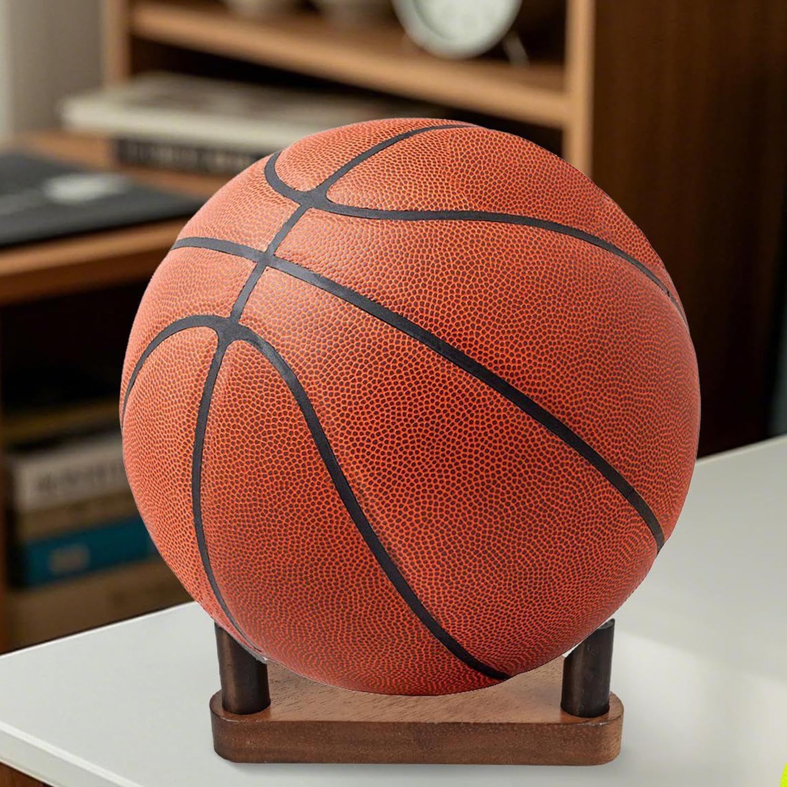Soporte De Baloncesto De Madera Multifuncional Antideslizante Organizador Deportivo Para El Hogar