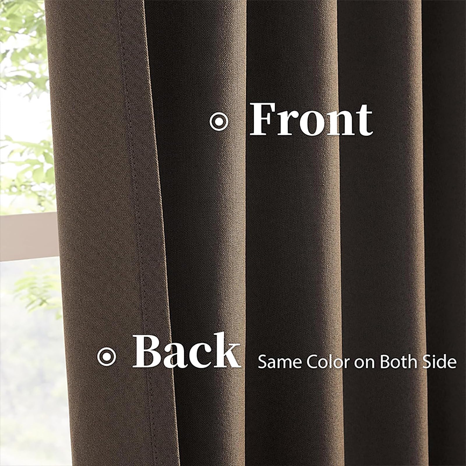 Tenda oscurante con isolamento termico, stile moderno, effetto lino, 280 x 245 cm, a risparmio energetico, protezione dal freddo, per soggiorno e camera da letto, elegante tenda per la privacy