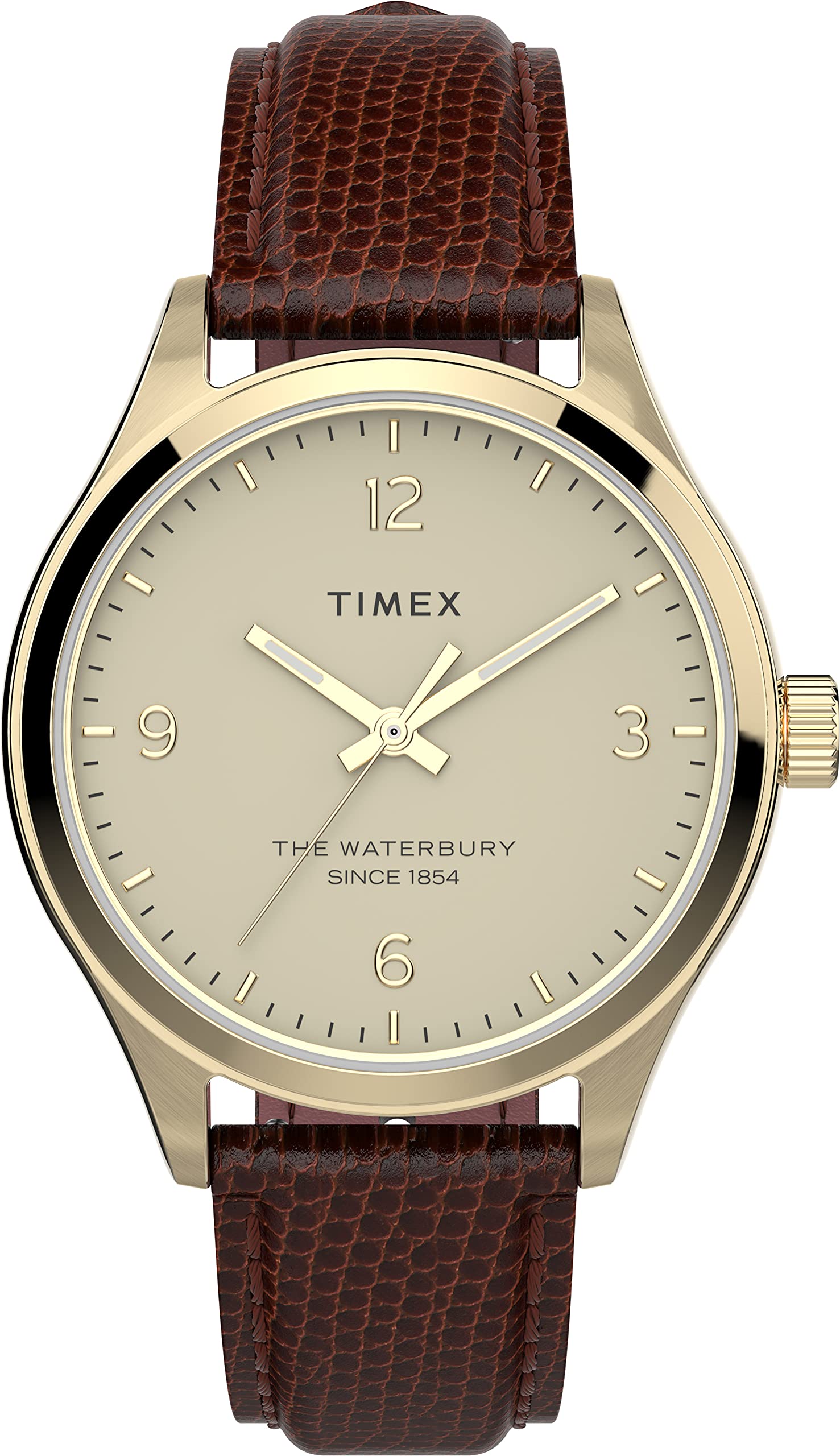 TIMEX Women Leather 3 Hands Analog Cream Dial Coloured Quartz Watch, Round Dial with 34 Mm Case Width - Tw2U97800Uj, Band Color-Brown (B0C1K4F4KC) Amazon Price History, Amazon Price Tracker