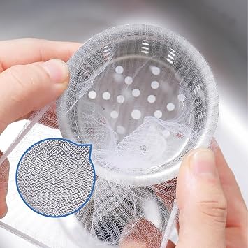 200Pcs Kitchen Sink Elastic Mesh Sink Filter Net Kitchen Sink Strainer Mesh Bag Useful Sink Strainer Bag Net Hanging Drain Net Bag for Kitchen Leftovers