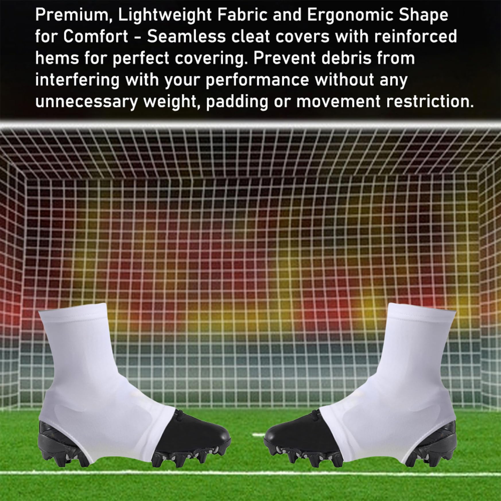 Copriscarpe da Calcio, 1 Paio di Ghette da Calcio Elastiche e Antiscivolo Che tengono Fuori la Sabbia, Copriscarpe Multiuso per Hockey, Baseball, da, Ghette da