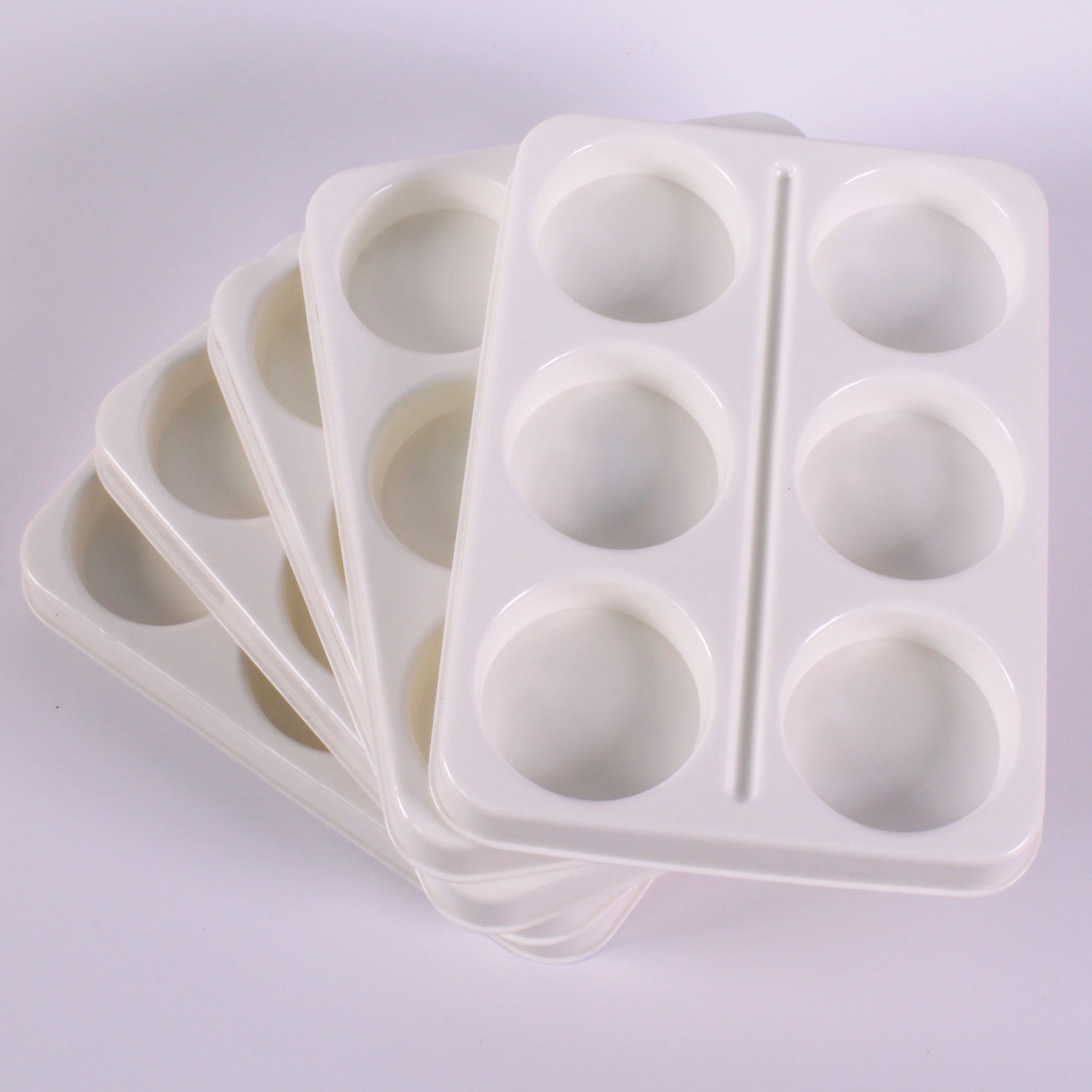 Be Creative White Deep 6 Well Plastic Paint Mixing Palette Pack Of 5 By Bcreative ®