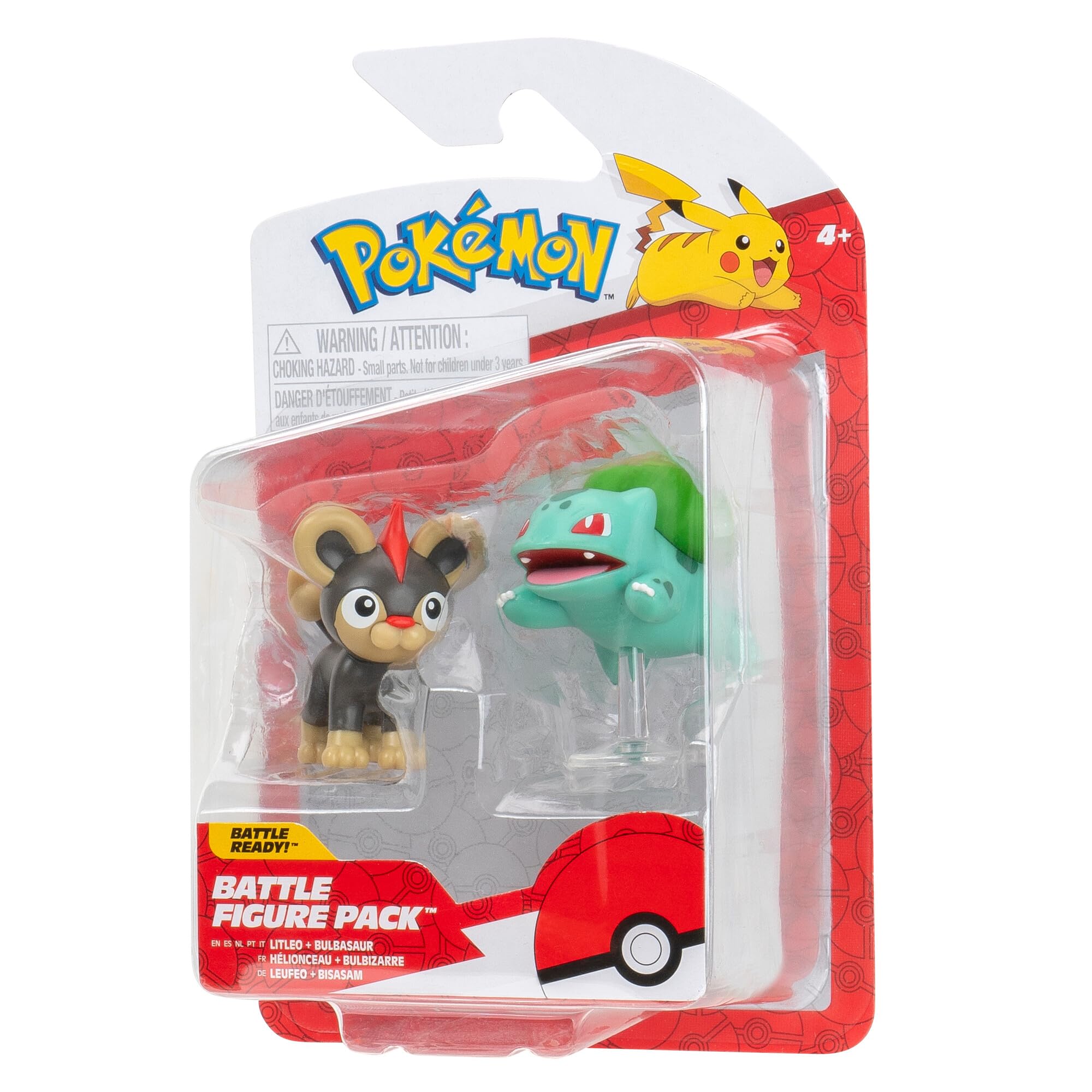 Pokémon Battle Figure 2 Pack (Litleo & Bulbasaur #5) W19