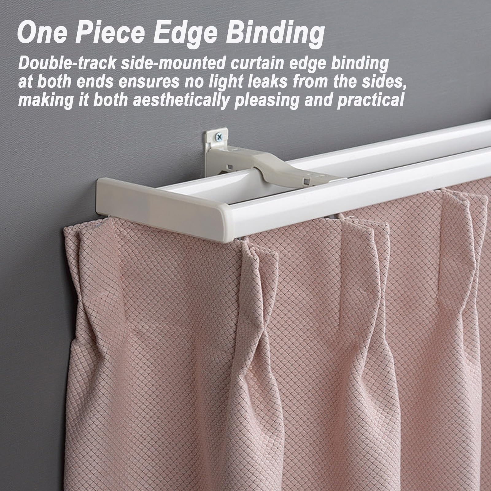 Tringle a Rideaux, Double Rail, Barre de Rideau, Alliage d'Aluminium | Tringle Rideau en d'Aluminium 22x22mm, Résistantes à la Rouille, Anti Usure, Capacité de Charge 28kg(Black,160cm (63in))