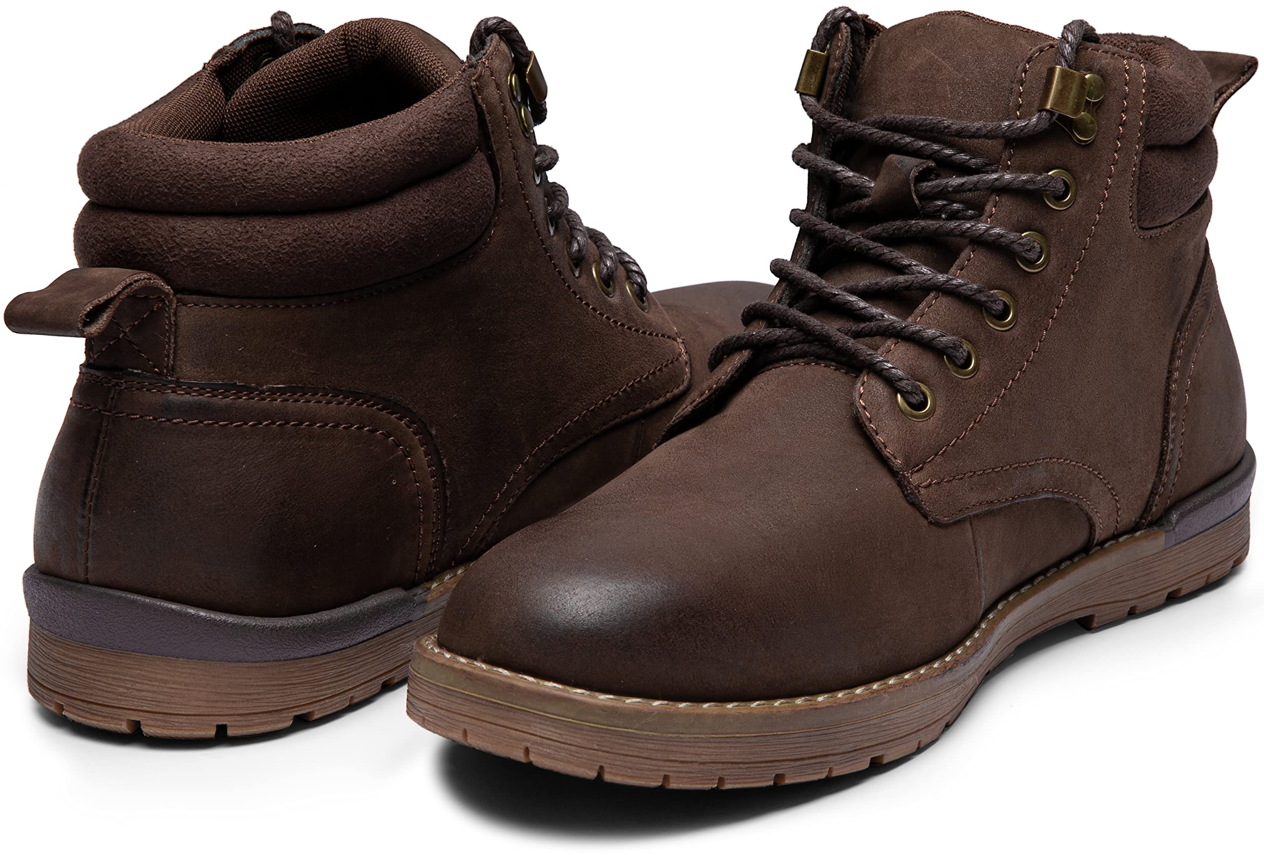 Vostey Mens Leather Hiking Boots Waterproof Casual Chukka Boots For Men