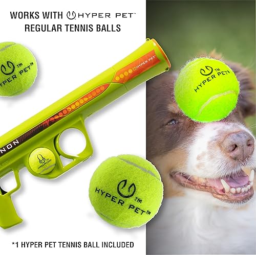 Miniatura 4 de Hyper Pet K9 Kannon K2 - Lanzador de pelotas, juguetes interactivos para perros (carga y lanzar pelotas de tenis para que los perros la atrapen) Los