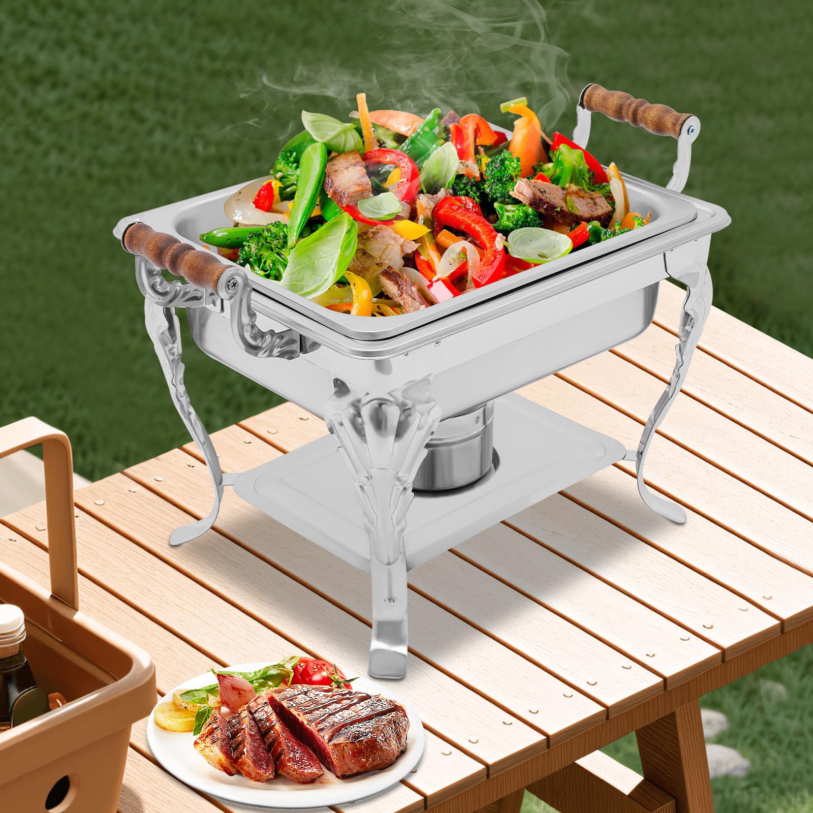 Chafing Dish Buffet Set Chafing Dish Buffet Chafing Dish Buffet Catering Calda classica teglia da forno per buffet, matrimoni e altri eventi banchetti