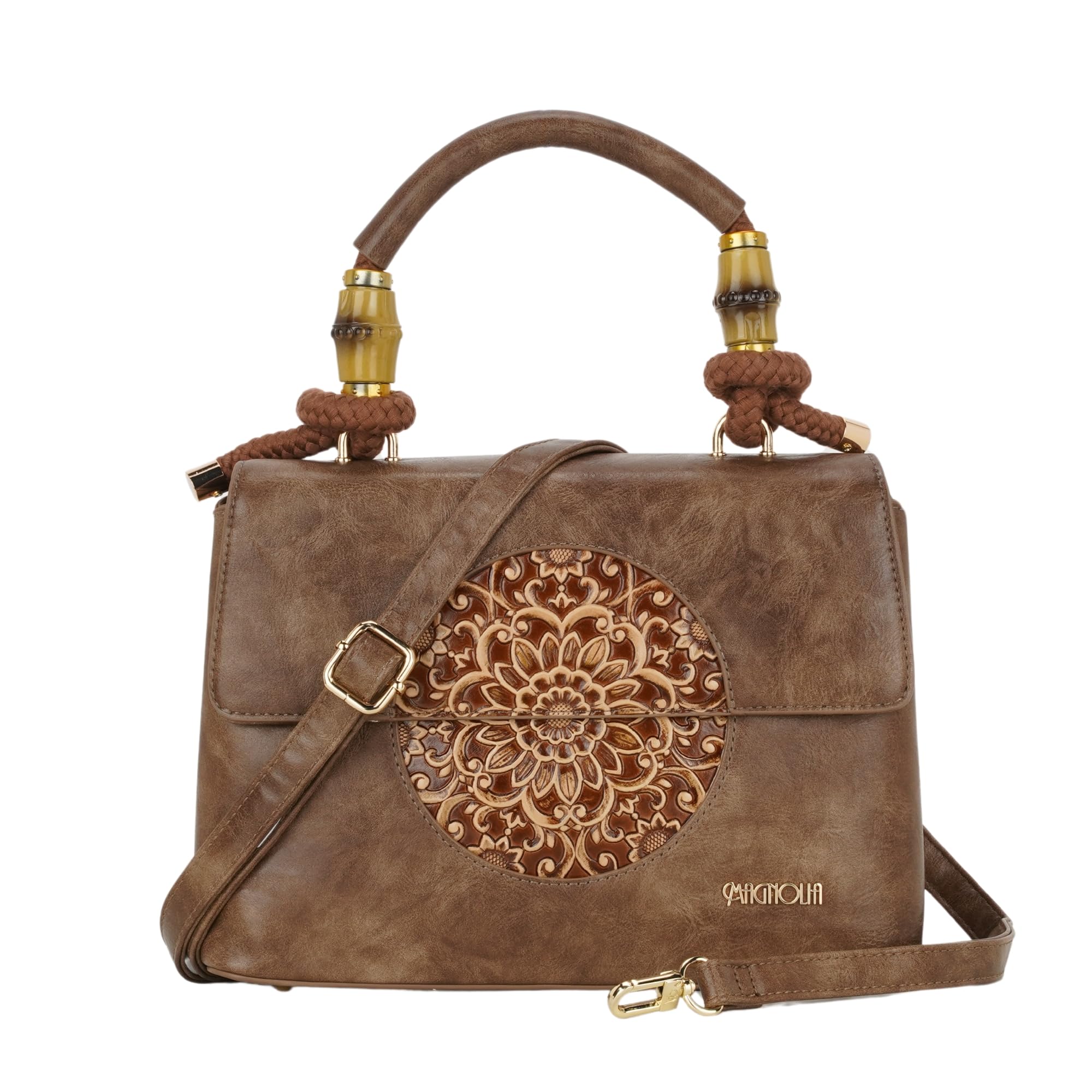 Magnolia Luxe Carry Handbag - Medium Ladies Purse with Snap Closure (Taupe) (B0CYM2G1ZT) Amazon Price History, Amazon Price Tracker