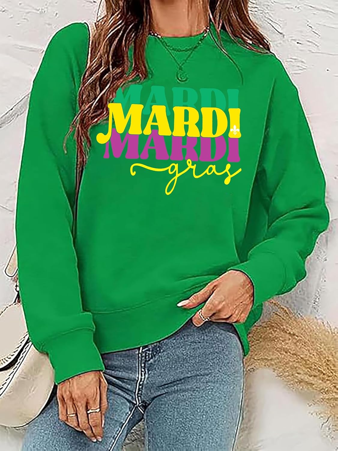 Mardi Gras Sweatshirt Women Fat Tuesday Shirts Mardi Gras Carnival Shirt Celebration Pullover Top - Image 2