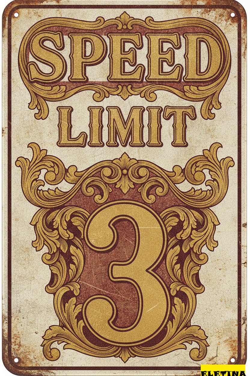 Personalized Sign for Man Cave Speed Limit Aluminum - White Black Funny Metal Street Warning Traffic Road S (limit 3, 8x12in) Private Property Decorative
