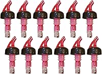 Vista 1 de Wine-by-the-Glass - Boquillas para porciones de 5 onzas con parte superior roja, paquete de 12