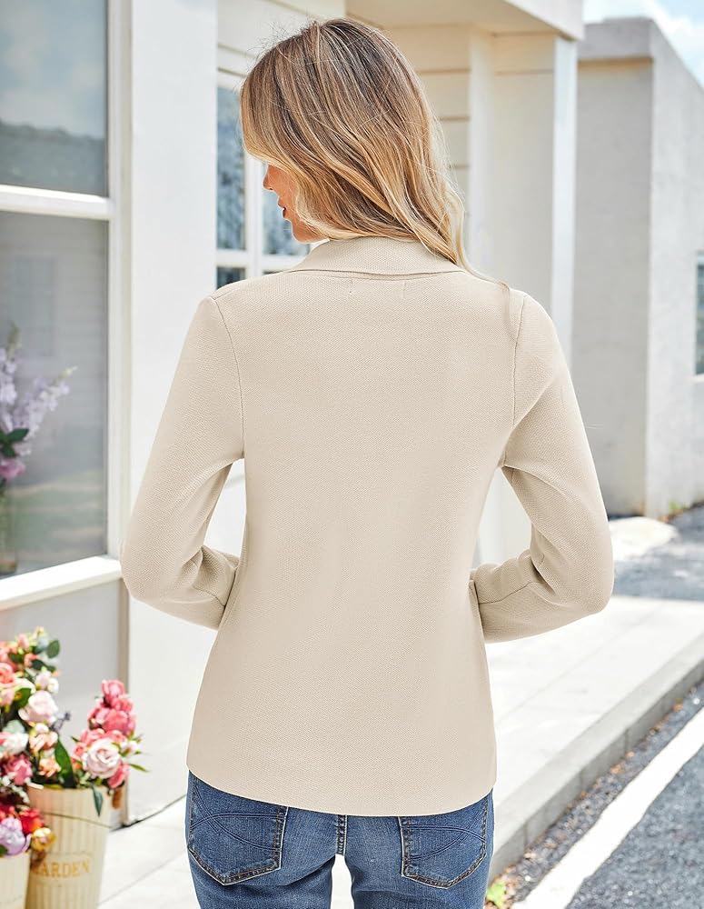 KANCY KOLE Women Long Sleeve Knit Blazer Dressy Casual, Fashion