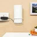 Gadget Gear (Pack of 2) Metal Wall Mount Bracket Compatible with TP-Link Deco M4/E4/P9/S4 Mesh WiFi - Rust-Resistant Powder-Coated Steel, Cable Management, Space-Saving, No Messy Wires, White gallery image