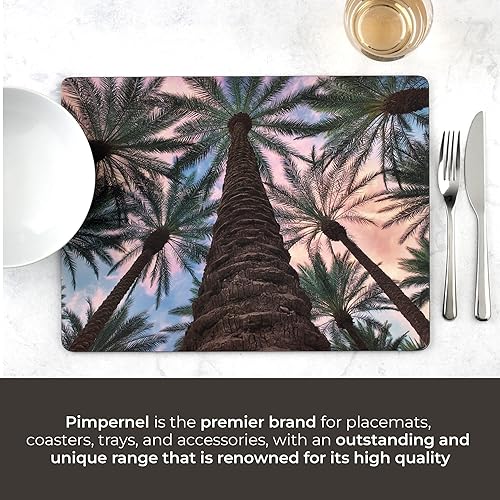 Miniatura 7 de Pimpernel Manteles individuales tropicales – Juego de 4 manteles individuales rectangulares con parte trasera de corcho con hojas verdes exuberantes