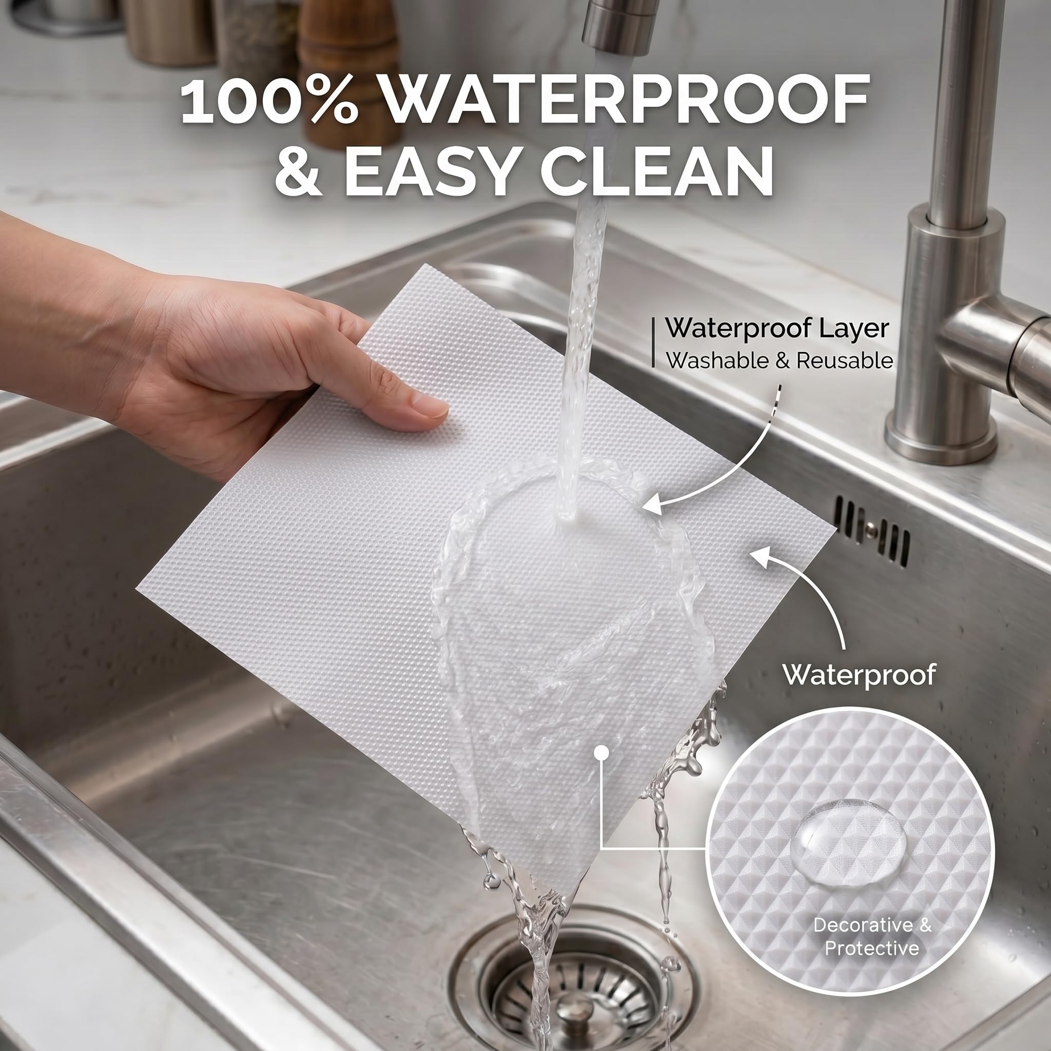EASYHOME Anti-Slip Mat - Waterproof Shelf Liner -6