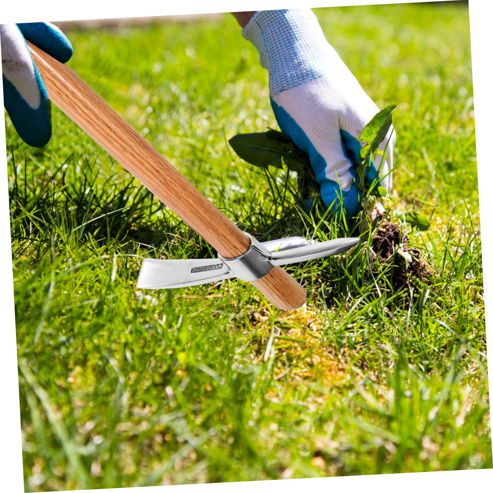 Kisangel Azada para Jardinería al Aire Azada para Cultivo de Hortalizas Herramienta para Jardinería con Mango Resistente