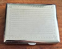 Vista 4 de Estuche para cigarrillos retro estilo victoriano de metal para tamaño regular, king y 100, tarjetero de bolsillo de seguridad, grande