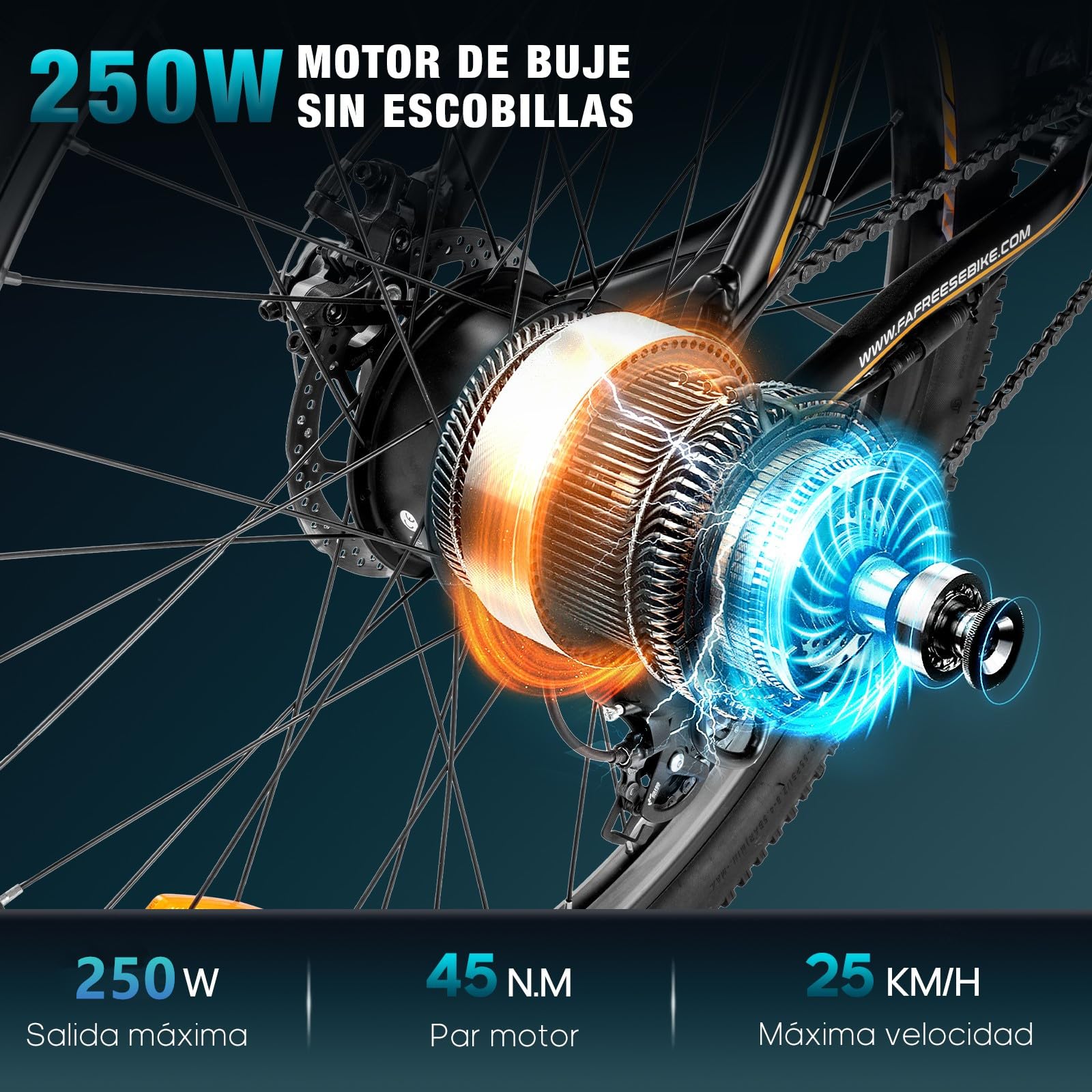 Fafrees F28 MT Bicicleta Eléctrica, 27,5 Pulgadas, 250W, Batería 15Ah/525Wh, Autonomía 50-90KM, Bicicleta Eléctrica de Montaña y Ciudad para Adultos